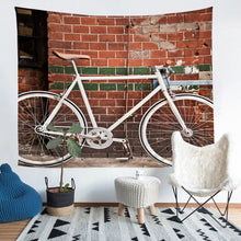 Load image into Gallery viewer, Bicycle Wall Hanging for Kids Room Bedroom Living Room, Vintage Bicycle Against the Wall Pattern Printed Wall Blanket Soft Lightweight Tapestry,S M L XL
