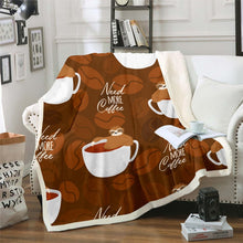 Load image into Gallery viewer, Coffee Flannel Fleece Blanket World Popular Drink Coffee Decor Throw Blanket for Couch Sofa Soft Lightweight Bed Throws for Kids Boys Teens,Baby Throw Twin Queen
