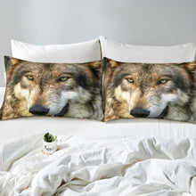 Load image into Gallery viewer, Wolf Comforter Cover Set for Kids Boys Teens Safari Wild Print Duvet Cover 3D Wolf Print Bedding Set Wild Animal Theme Quilt Cover,Room Decor 2/3Pcs Bedding
