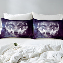 Load image into Gallery viewer, 3D Galaxy Wolf Comforter Cover Set for Kids Boys Teens Safari Print Duvet Cover Wild Animal Pattern Bedding Set 3D Wolf Print Quilt Cover,Room Decor 2/3Pcs Bedding
