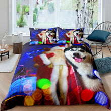 Load image into Gallery viewer, Christmas Comforter Cover Set for Kids Boys Girls Santa Claus Husky Bedding Set Festive Holiday Duvet Cover Luxury Microfiber Bedspread Cover,Room Decor 2/3Pcs Bedding
