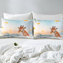 Load image into Gallery viewer, Giraffe Bedding Set for Kids Boys Girls Zoo Animal Theme Comforter Cover Safari Wild Print Duvet Cover 3D Wildlife Quilt Cover,Room Decor 2/3Pcs Bedding
