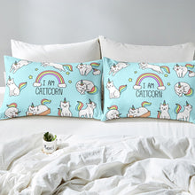 Load image into Gallery viewer, Kids Unicorn Bedding Set Boys Girls Rainbow Unicorn Print Comforter Cover Child Cartoon Cat Unicorn Duvet Cover Lovely Animal Pattern Quilt Cover,Room Decor 2/3Pcs Bedding
