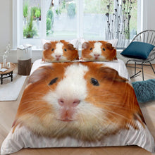 Load image into Gallery viewer, Guinea Pig Bedding Set Kids Boys Girls Cute Animal Pattern Comforter Cover 3D Guinea Pig Print Duvet Cover Soft Luxury Quilt Cover,Room Decor 2/3Pcs Bedding
