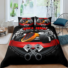 Load image into Gallery viewer, Boys Car Comforter Cover Set Kids Teens 3D Racing Car Bedding Set Extreme Sport Theme Duvet Cover Cool Automobile Style Bedspread Cover,Room Decor 2/3Pcs Bedding
