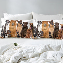 Load image into Gallery viewer, Dog Comforter Cover Set for Kids Boys Girls 3D Dog Print Duvet Cover Animal Theme Bedding Set Soft Luxury Microfiber Quilt Cover,Room Decor 2/3Pcs Bedding
