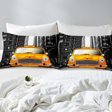 Load image into Gallery viewer, Vintage Car Bedding Set Kids Boys Adults Yellow Sports Car Comforter Cover Modern Cityscape Duvet Cover Automobile Style Quilt Cover,Room Decor 2/3Pcs Bedding
