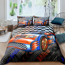 Load image into Gallery viewer, Boys Sports Car Bedding Set Boys Kids Extreme Sports Comforter Cover Teens Speed Racing Car Duvet Cover Automobile Style Quilt Cover,Room Decor 2/3Pcs Bedding
