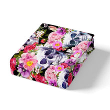 Load image into Gallery viewer, Sugar Skull Comforter Cover Set Kids Boys Teens Skeleton Floral Bedding Set Gothic Bones Print Duvet Cover Luxury Microfiber Quilt Cover,Room Decor 2/3Pcs Bedding
