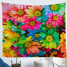 Load image into Gallery viewer, Colorful Sunflowers Tapestry Kids Girls Woman Floral Print Tapestries Wall Hanging Blossom Flowers Bedding Throw Blanket Botanical Pattern Wall Blanket,Bedding Collection
