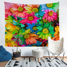 Load image into Gallery viewer, Colorful Sunflowers Tapestry Kids Girls Woman Floral Print Tapestries Wall Hanging Blossom Flowers Bedding Throw Blanket Botanical Pattern Wall Blanket,Bedding Collection
