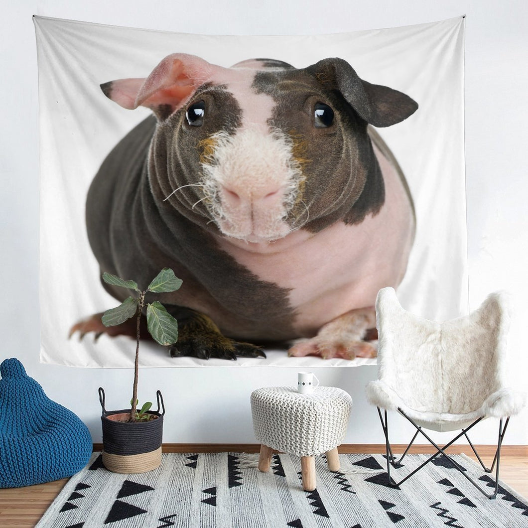 Hairless Guinea Pig Tapestries Wall Hanging for Kids Boys Girls Cute Animal Pattern Tapestry 3D Guinea Pig Print Bedding Throw Blanket Luxury Soft Wall Blanket,Bedding Collection