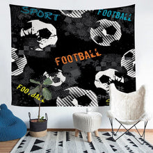Load image into Gallery viewer, Boys Football Tapestry Sports Theme Wall Blanket For Kids Children Teens Soccer Ball Pattern Wall Hanging America Football Style Wall Art Bedroom Decor Sofa Cover
