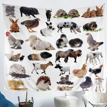 Load image into Gallery viewer, Animal Theme Tapestries Wall Hanging Kids Boys Girls Rabbit Horse Sheep Bedding Throw Blanket Cute Animal Print Tapestry Luxury Microfiber Wall Blanket,Bedding Collection
