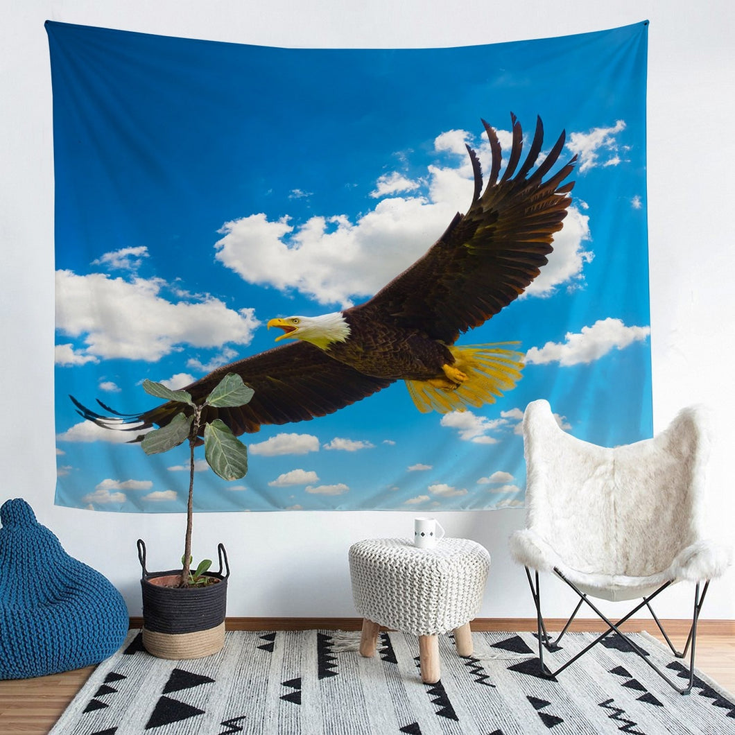 Eagle Wall Blanket Safari Animal Themed Tapestry For Kids Women Men Adults Cool Bird Wall Hanging Ultra Soft Wildlife Style Decor Wall Art