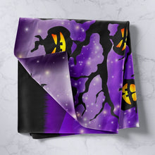 Load image into Gallery viewer, Halloween Theme Tapestry for Kids Boys Girls Horror Pumpkin Lantern Bedding Throw Blanket Purple Galaxy Tapestries Wall Hanging Halloween Night Wall Blanket,Bedding Collection
