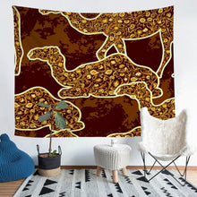 Load image into Gallery viewer, Camel Print Wall Hanging Boho Exotic Style Tapestry Bohemian Damask Pattern Wall Blanket for Children Kids Girls Women Brown European Floral Wall Art Room Decor Picnic Sheet
