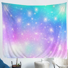Load image into Gallery viewer, Girly Glitter Bedding Throw Blanket Kids Girls 3D Galaxy Starry Sky Tapestry Blue Purple Glitter Tapestries Wall Hanging Luxury Microfiber Wall Blanket,Bedding Collection

