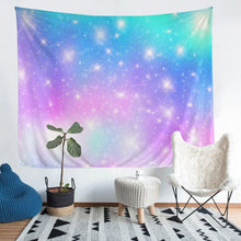 Load image into Gallery viewer, Girly Glitter Bedding Throw Blanket Kids Girls 3D Galaxy Starry Sky Tapestry Blue Purple Glitter Tapestries Wall Hanging Luxury Microfiber Wall Blanket,Bedding Collection
