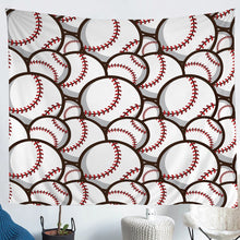 Load image into Gallery viewer, metsweet Baseball Tapestry for Kids Boys Children Sports Theme Wall Hanging 3D White Ball Pattern Wall Blanket Room Decor Baseball Games Wall Art  Beach Throw Tapestry
