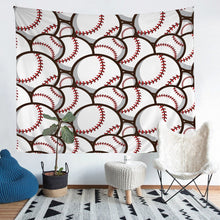 Load image into Gallery viewer, metsweet Baseball Tapestry for Kids Boys Children Sports Theme Wall Hanging 3D White Ball Pattern Wall Blanket Room Decor Baseball Games Wall Art  Beach Throw Tapestry
