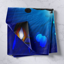 Load image into Gallery viewer, Basketball Wall Hanging Boys Sports Theme Tapestry Teens Basketball Player Pattern Wall Blanket for Children Kids Microfiber Blue Tie Dye Stripe Wall Art Room Decor Picnic Sheet

