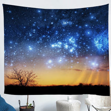 Load image into Gallery viewer, Galaxy Wall Hanging Blue Milky Way Tapestry Girls Dreamy Tree Nature Theme Wall Blanket for Children Kids Boys Women Microfiber Starry Sky Wall Art Room Decor Picnic Sheet

