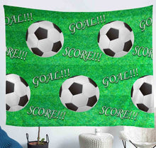 Load image into Gallery viewer, Football Bedding Throw Blanket Kids Boys Teens Sports Theme Tapestry Soccer Ball Pattern Tapestries Wall Hanging Football Field Wall Blanket,Bedding Collection
