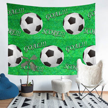 Load image into Gallery viewer, Football Bedding Throw Blanket Kids Boys Teens Sports Theme Tapestry Soccer Ball Pattern Tapestries Wall Hanging Football Field Wall Blanket,Bedding Collection
