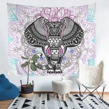 Load image into Gallery viewer, Boho Elephant Bedding Throw Blanket for Kids Woman Adults Hippie Mandala Print Tapestries Wall Hanging Bohemian Style Tapestry Indian Exotic Wall Blanket,Bedding Collection
