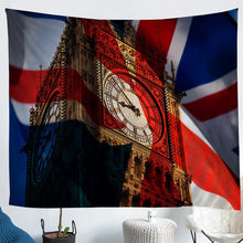 Load image into Gallery viewer, Big Ben Tapestry for Kids Boys Adults British Flag Bedding Throw Blanket London Cityscape Tapestries Wall Hanging World Famous Wall Blanket,Bedding Collection
