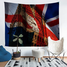 Load image into Gallery viewer, Big Ben Tapestry for Kids Boys Adults British Flag Bedding Throw Blanket London Cityscape Tapestries Wall Hanging World Famous Wall Blanket,Bedding Collection
