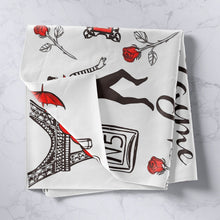 Load image into Gallery viewer, Eiffel Tower Wall Blanket Girls Chic Paris Theme Tapestry Rose Floral Print Wall Hanging for Men Women Couple Bedroom Decor Romantic French Style Wall Art  Bedding Throw Blanket

