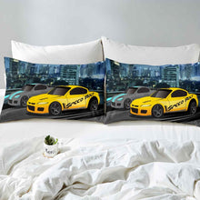 Load image into Gallery viewer, Race Sports Car Duvet Cover Boys Extreme Sports Theme Bedding Set Men Cool Car Automobile Style Comforter Cover for Kids Teens Modern City Building Decor Bedspread Cover
