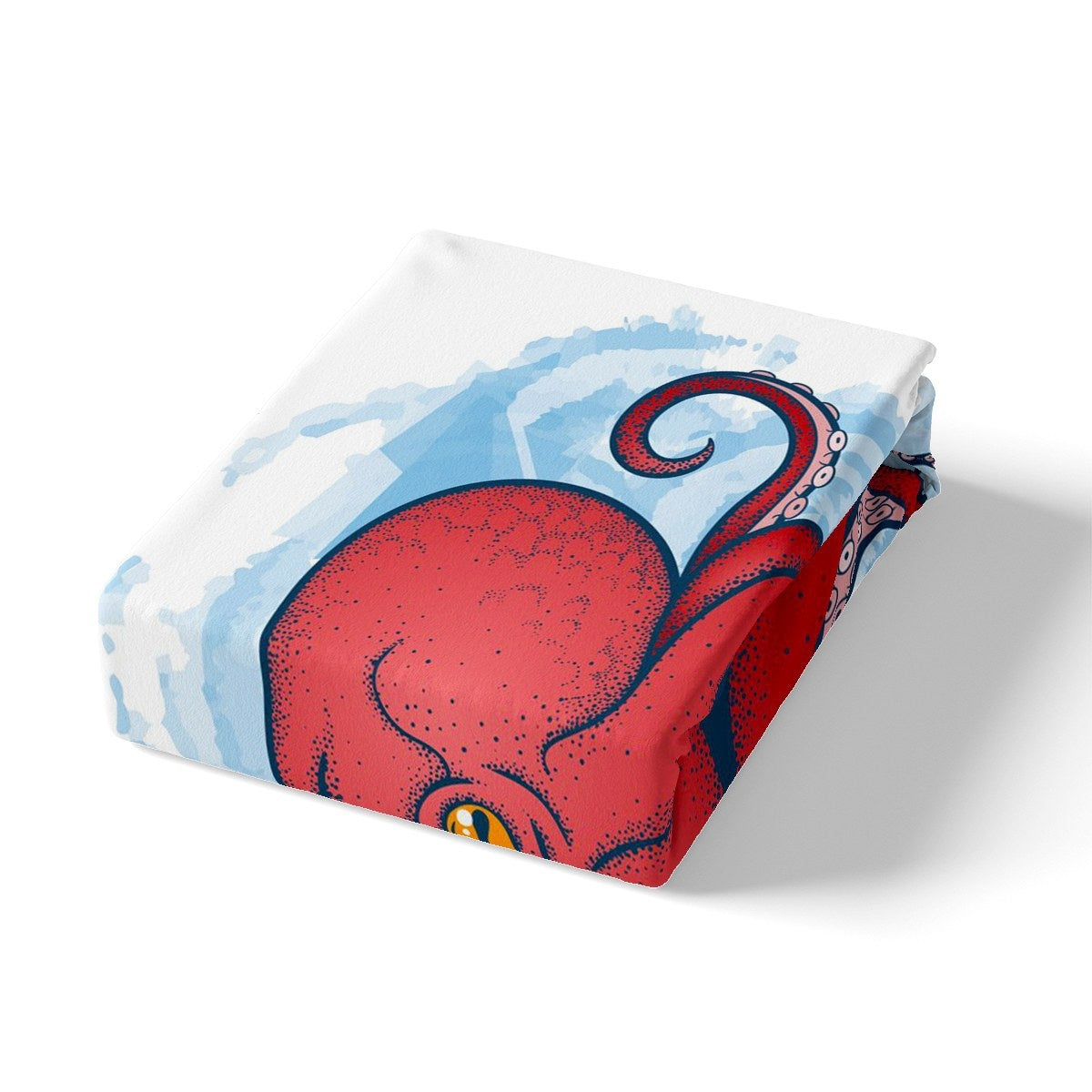 Boys Cartoon Octopus Bed Sheet Set Ocean Kraken Print Bedding Set Red –  DreamInTheHouse