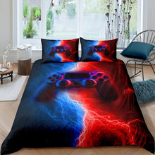 Load image into Gallery viewer, Feelyou Gamepad Bedding Set, Boys Decorative Comforter Cover with Zippers Ties, Kids Duvet Cover Set
