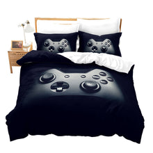 Load image into Gallery viewer, Feelyou Gaming Gamepad Comforter Cover, Boys Decorative Bedding Set with Zippers Ties,Duvet Cover Set
