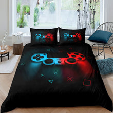 Load image into Gallery viewer, Feelyou Gamer Gamepad Comforter Cover,Teens Decorative Bedding Set with Zippers,Boys Duvet Cover Set
